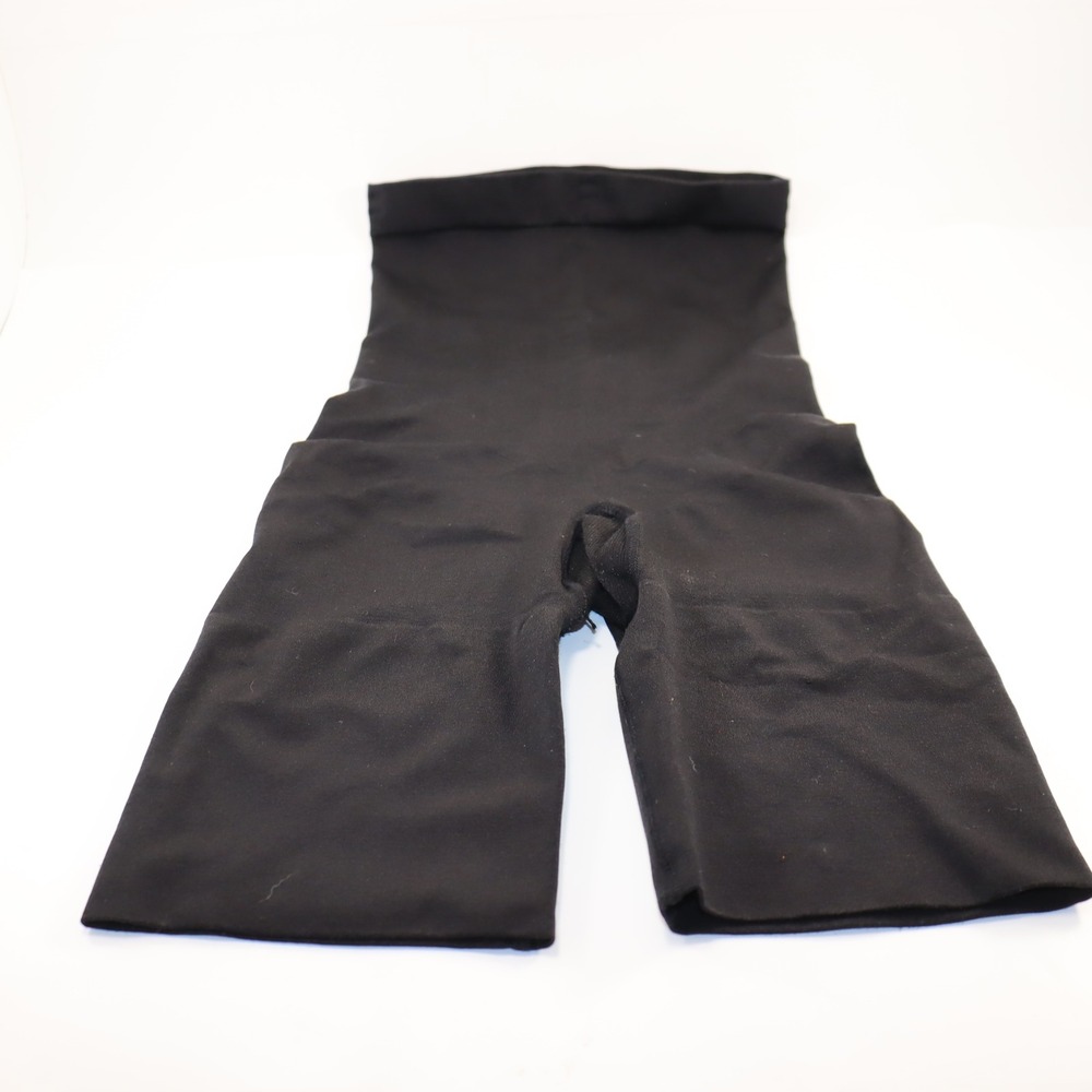 Spanx High Waisted Mid Thigh Shaper M‎ Black Womens Slimming Compression